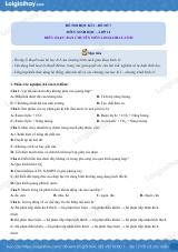 Đề số 7 - Đề kiểm tra học kì 1 - Sinh học 11